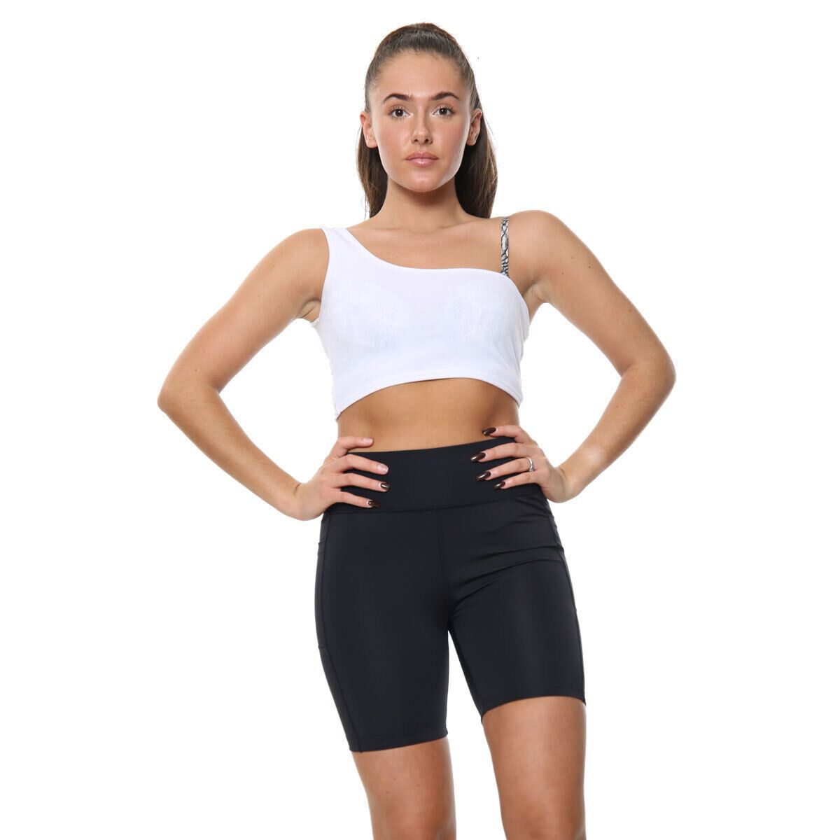 Ladies Gym Sports Summer Hot Pants Black High Waist Cycling Shorts