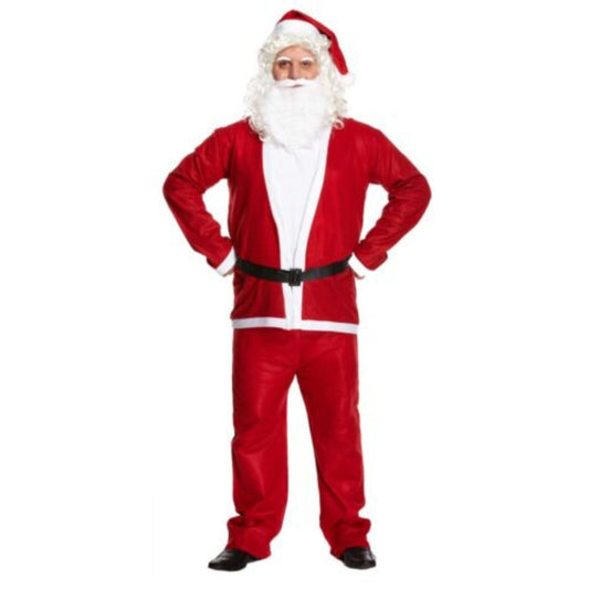 Men Santa Claus Christmas Costume Fancy Dress Father Adult 5pcs Outfit One Size
