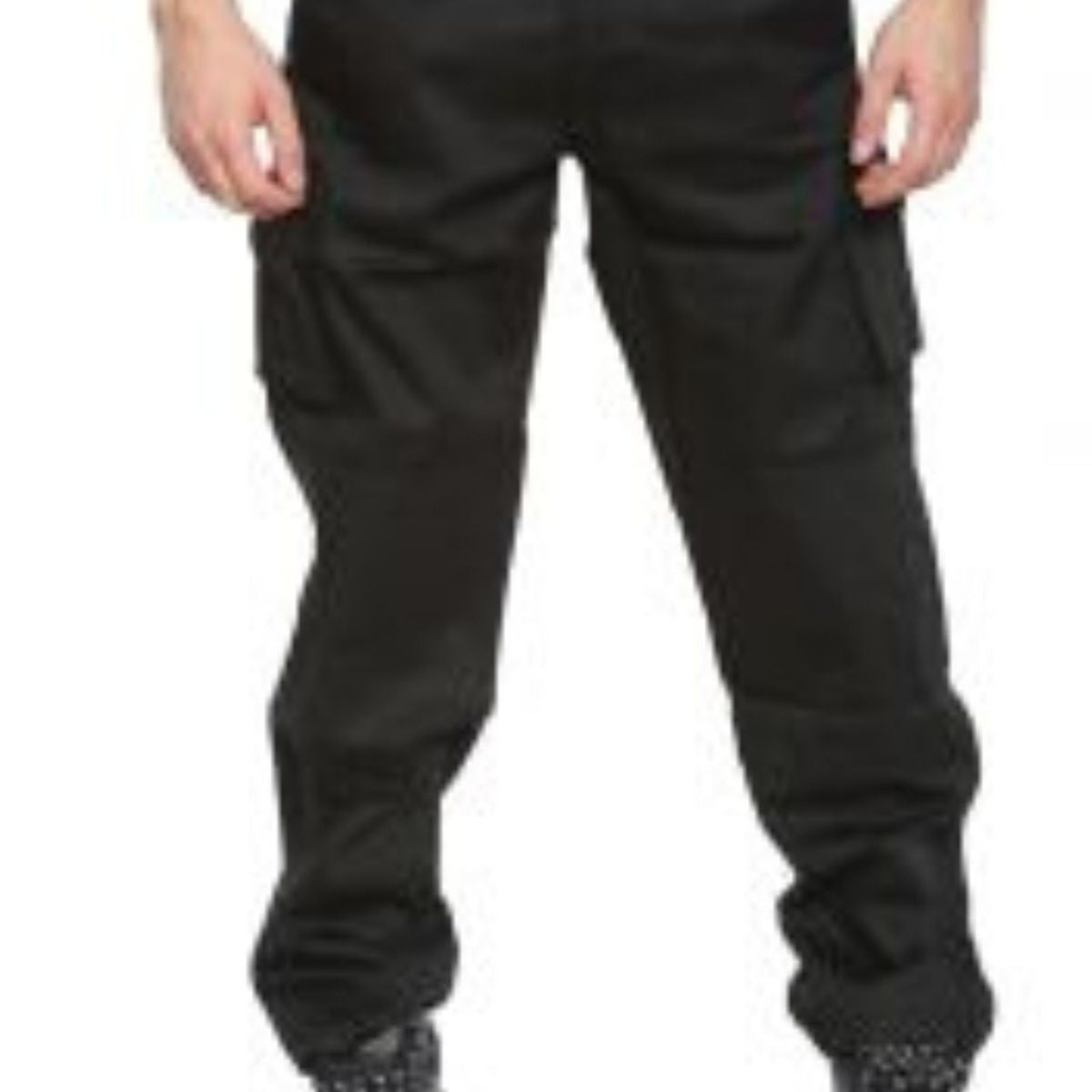 Mens Trousers Pants Bottoms Elasticated Cargo Combat Work Cotton