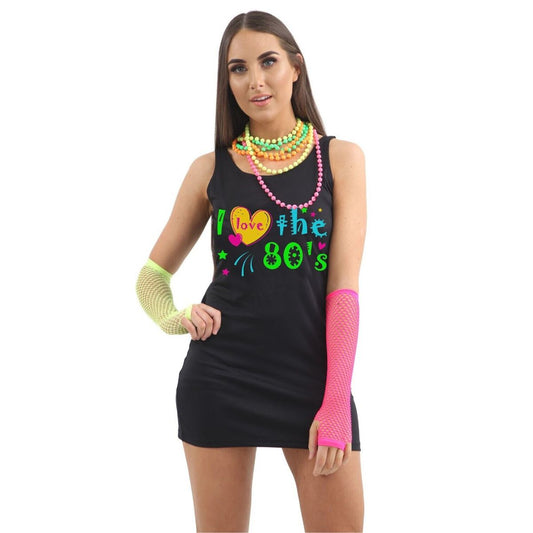 Women's I Love the 80s Vest Top1980s Hen Festival Fancy Dress Costume