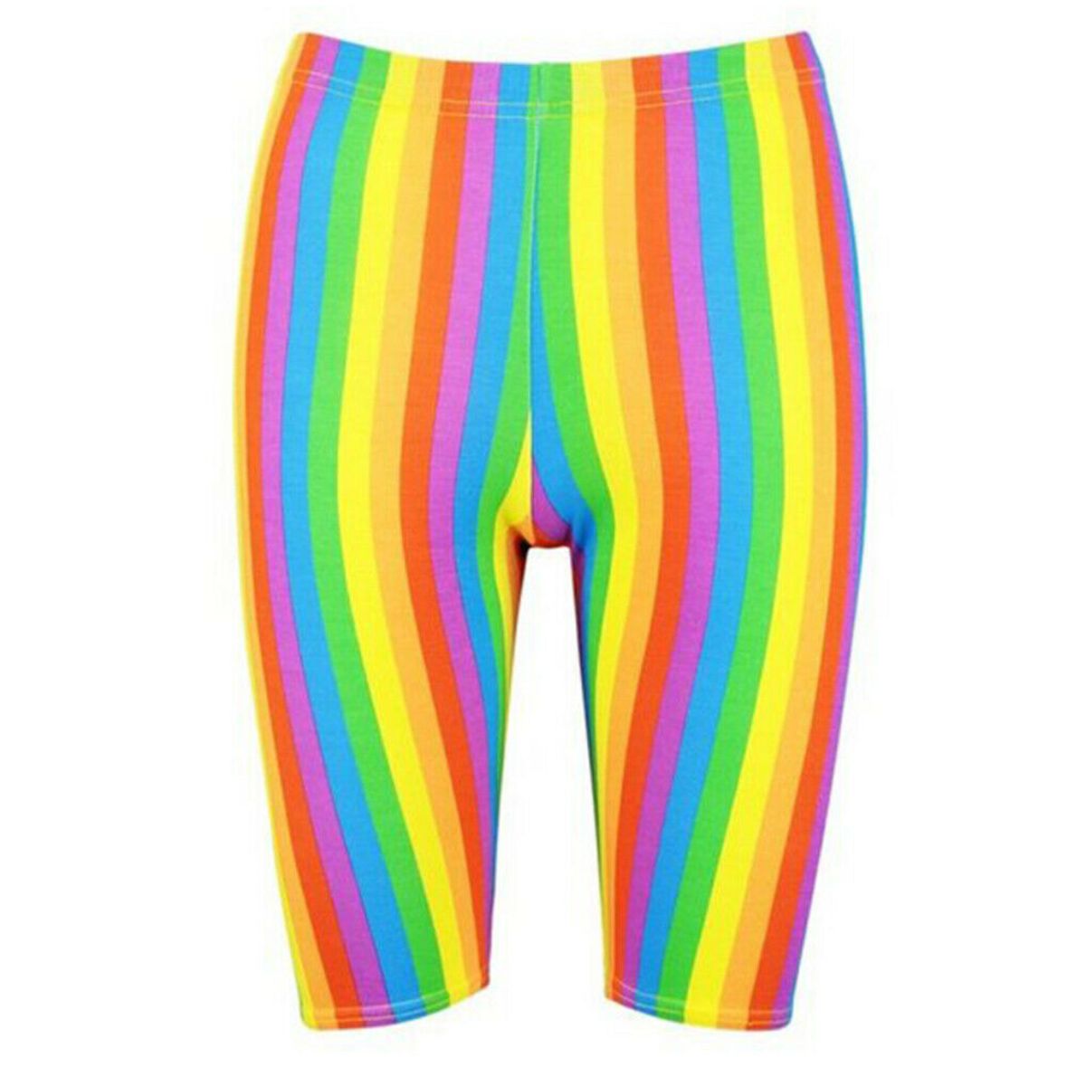 Ladies Rainbow Stripe Cycling Shorts Gym Wear Gay Pride Hot Pants