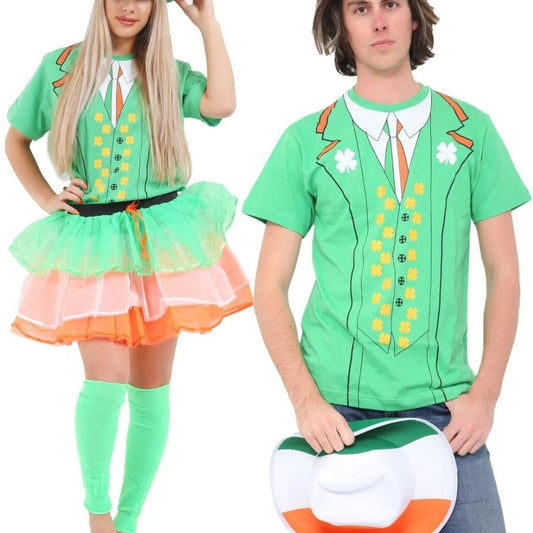 Adult Unisex St Patrick's Irish T-Shirt Funny Ireland Stage Do Tee Top