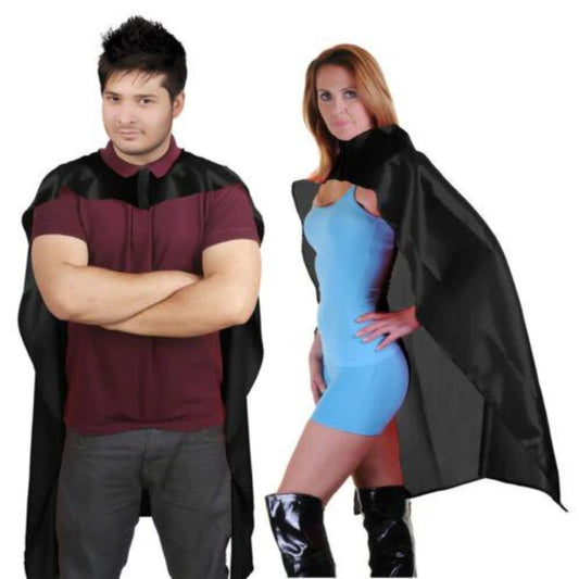 Adult Men Women Halloween Deluxe Satin Cape Fancy Dress Party Accessory