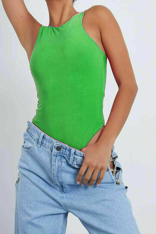 ladies bodysuit green