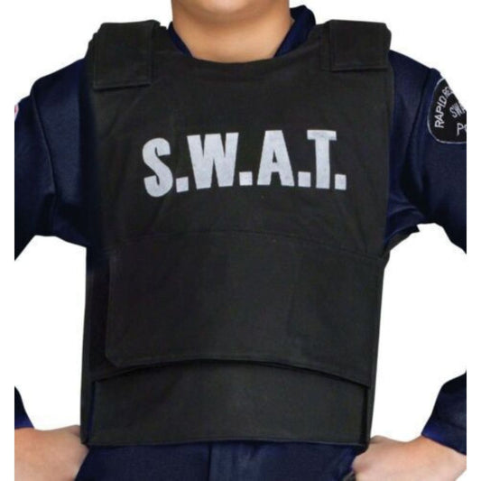 Children Girls SWAT TEAM Vest & Cap Costume Boys FakeBulletproof Outfit