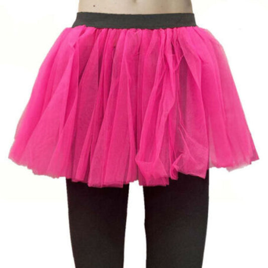 Ladies 2 Layer Tutu Skirt Women’s 80s Theme Dance Dress